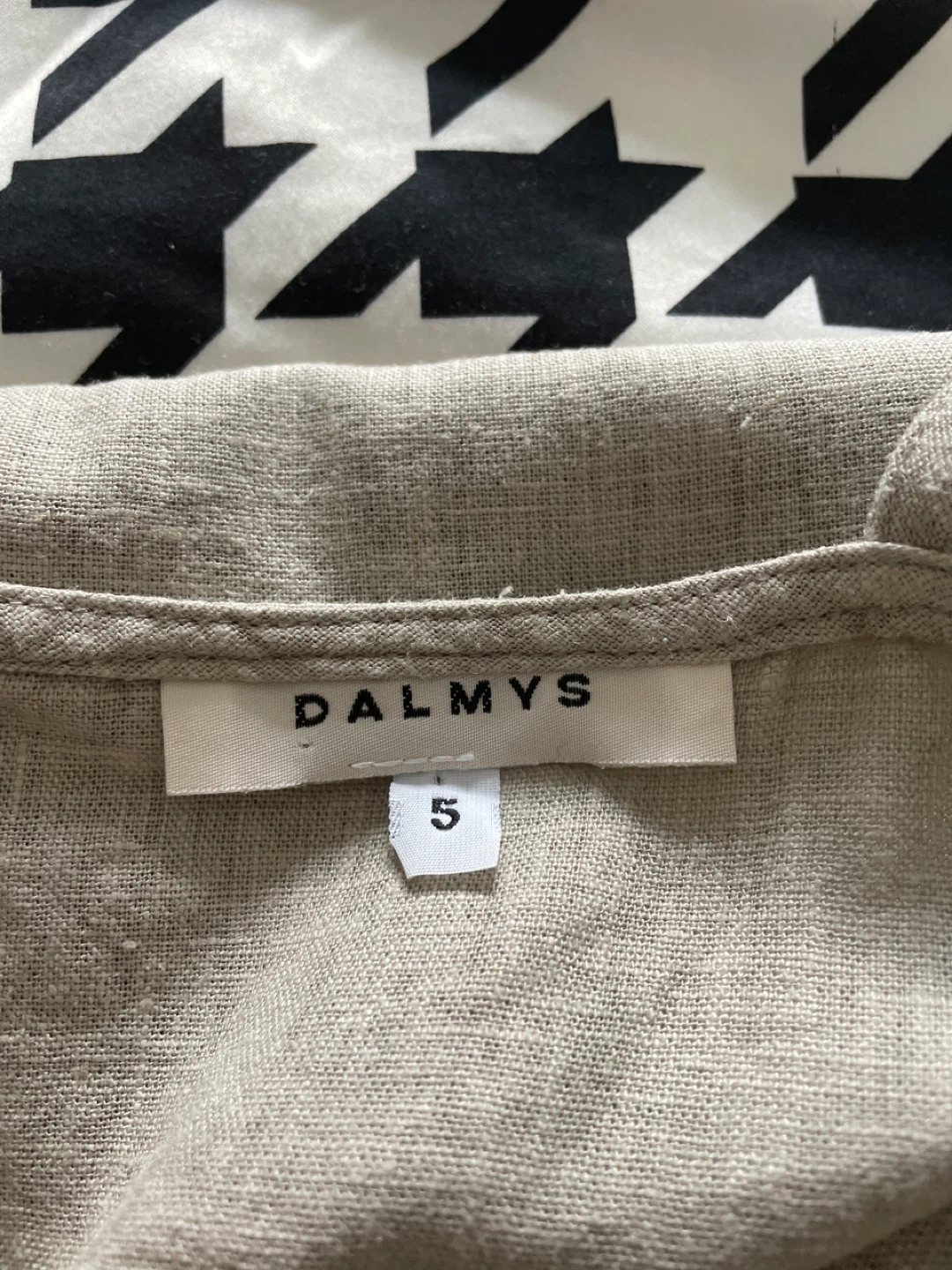 Dalmys Linen Blend Dress - Beige - Size 5 - photo 4