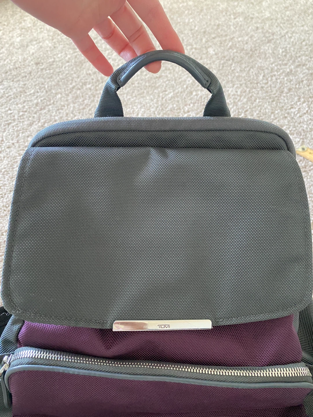 Tumi Ballistic Nylon Small Backpack Grey/Purple - photo 4