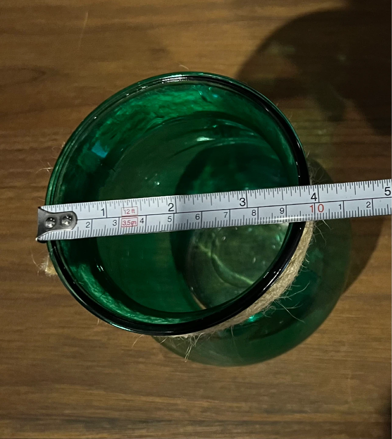 Green Glass Jar with Tree Charm - photo 4