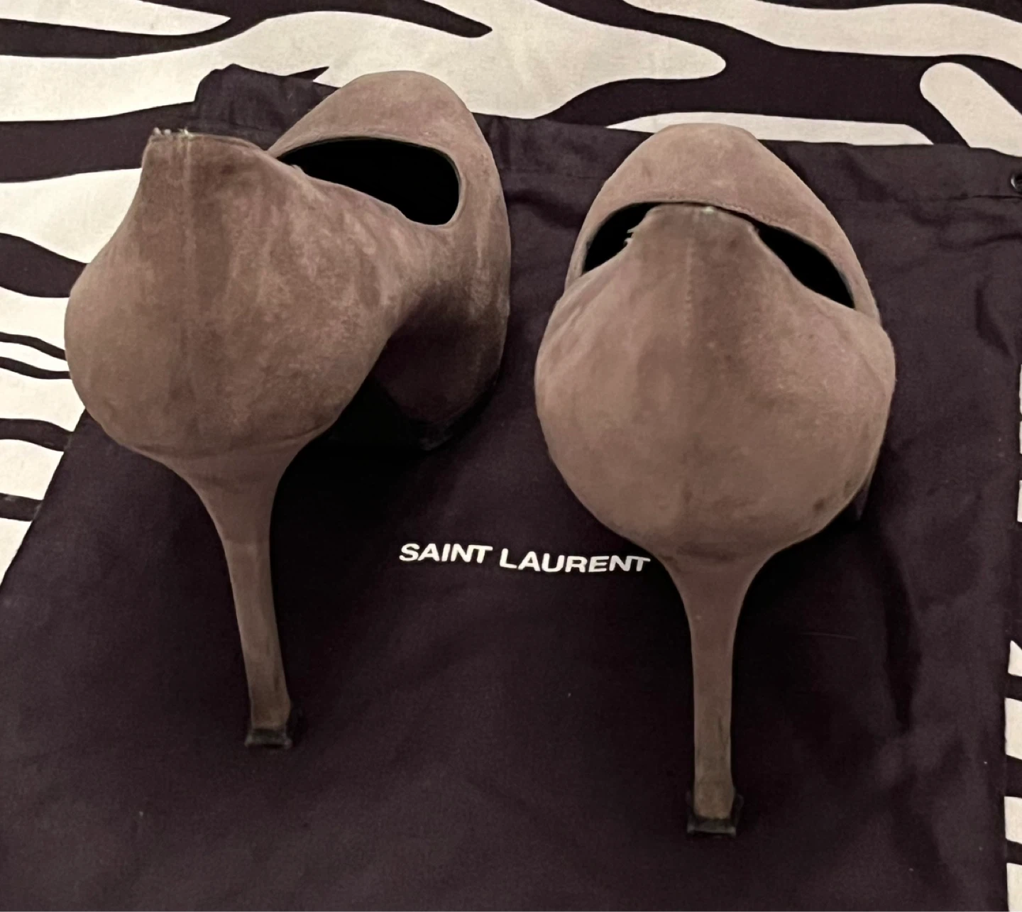 🤍Saint Laurent grey suede Tribute platform pumps 🤍 - photo 3