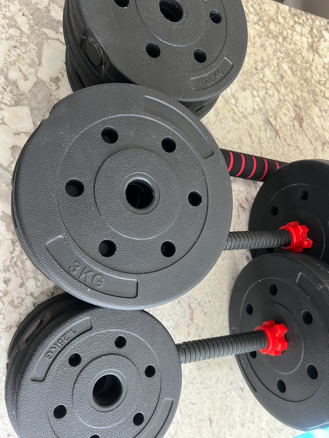 Adjustable Dumbbell Set with Weight Plates - photo 2