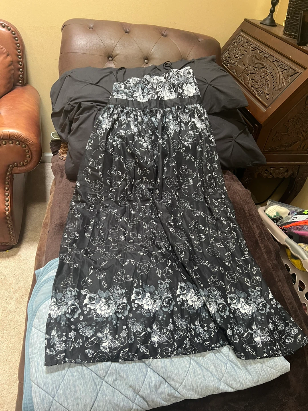 Black Floral Maxi Dress - photo 2