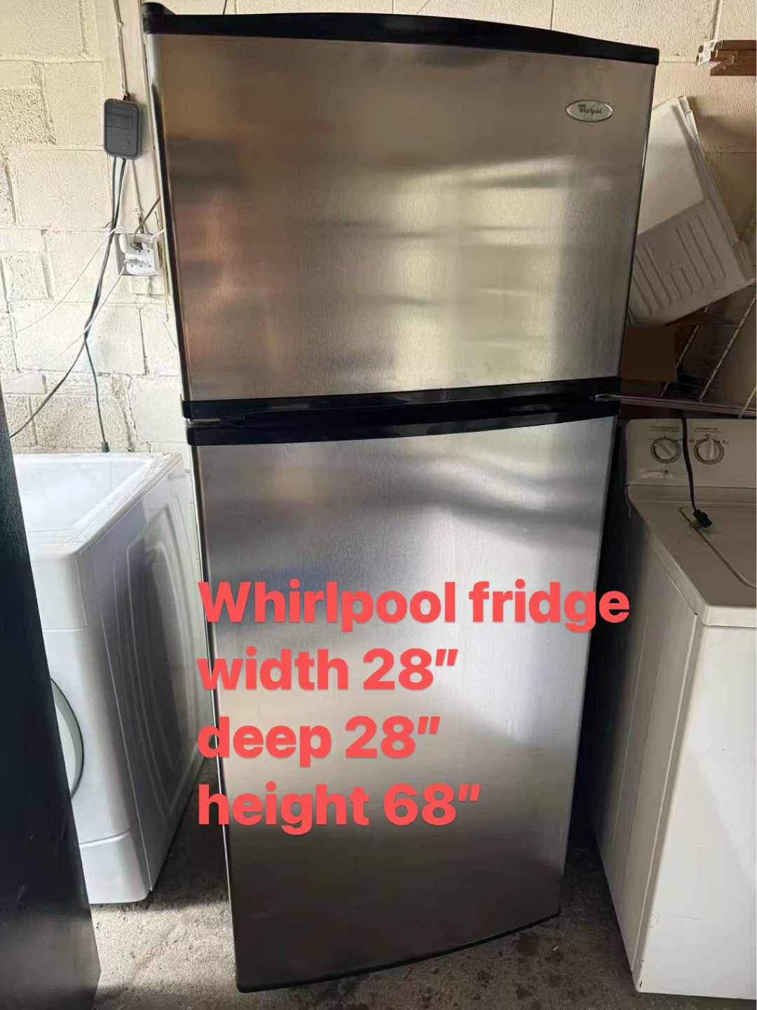 Good condition whirlpool 28’ fridge $280