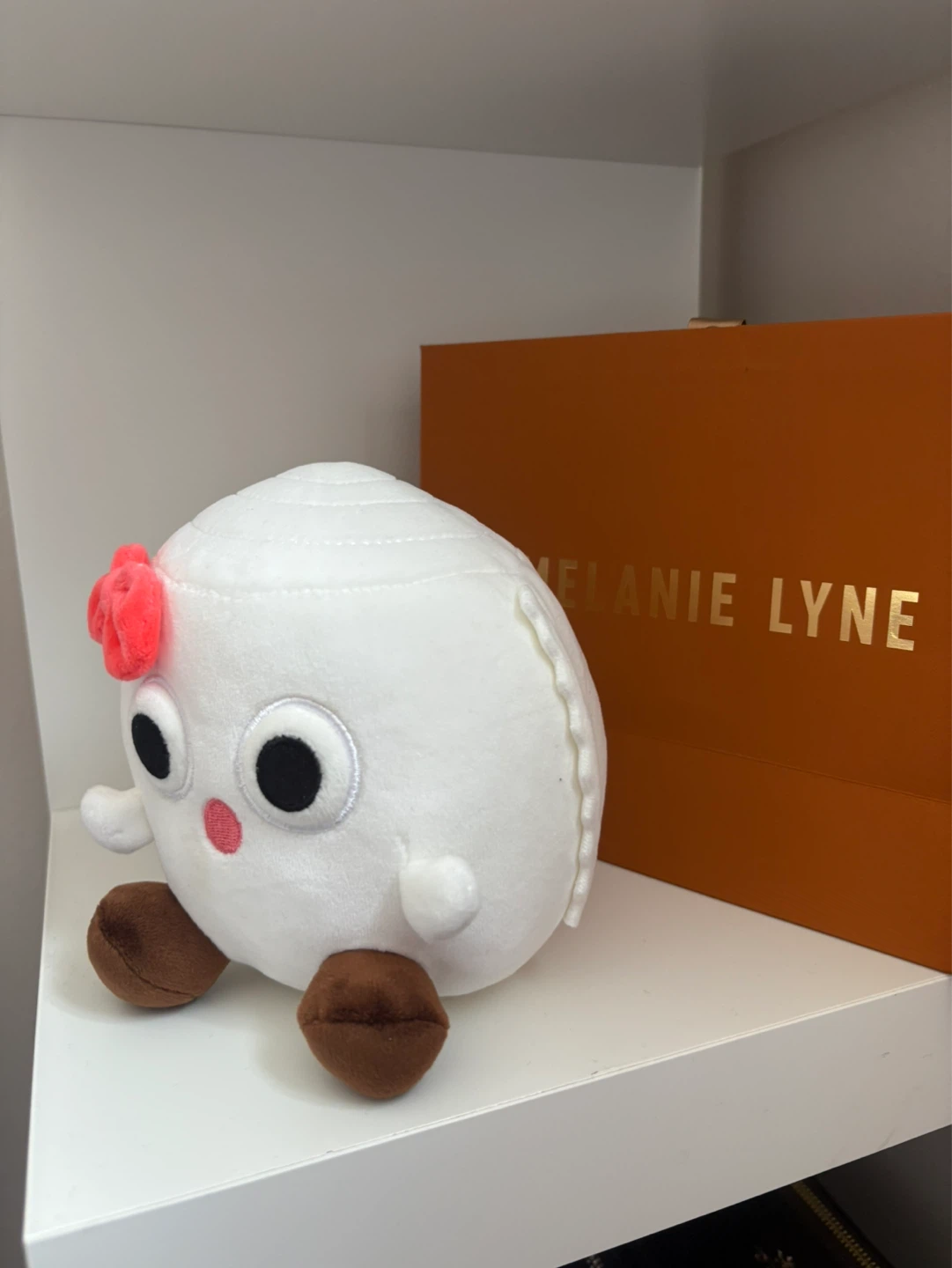 White Plush Ball Toy with Pink Bow - photo 3