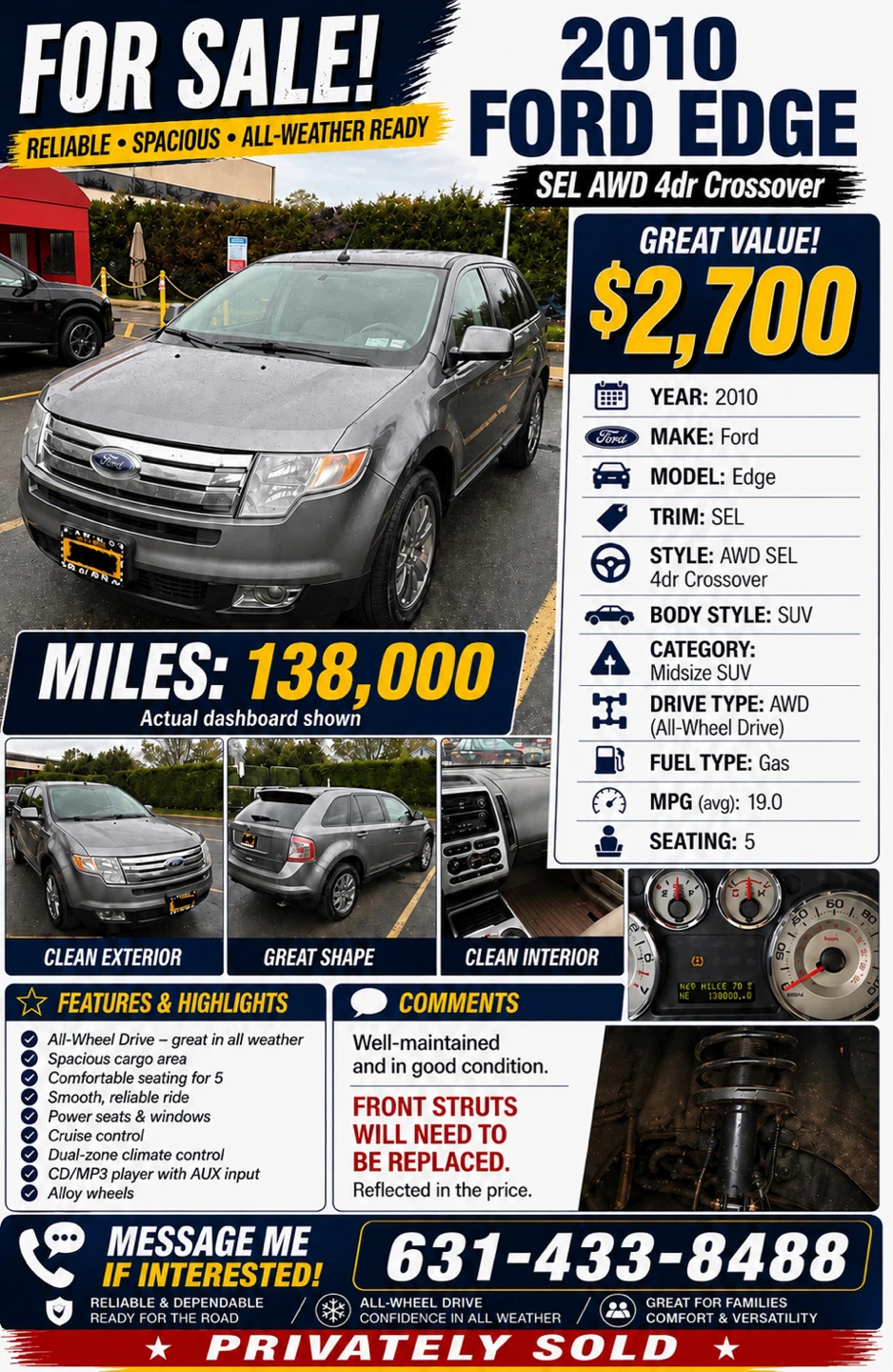2010 Ford Edge SEL AWD SUV