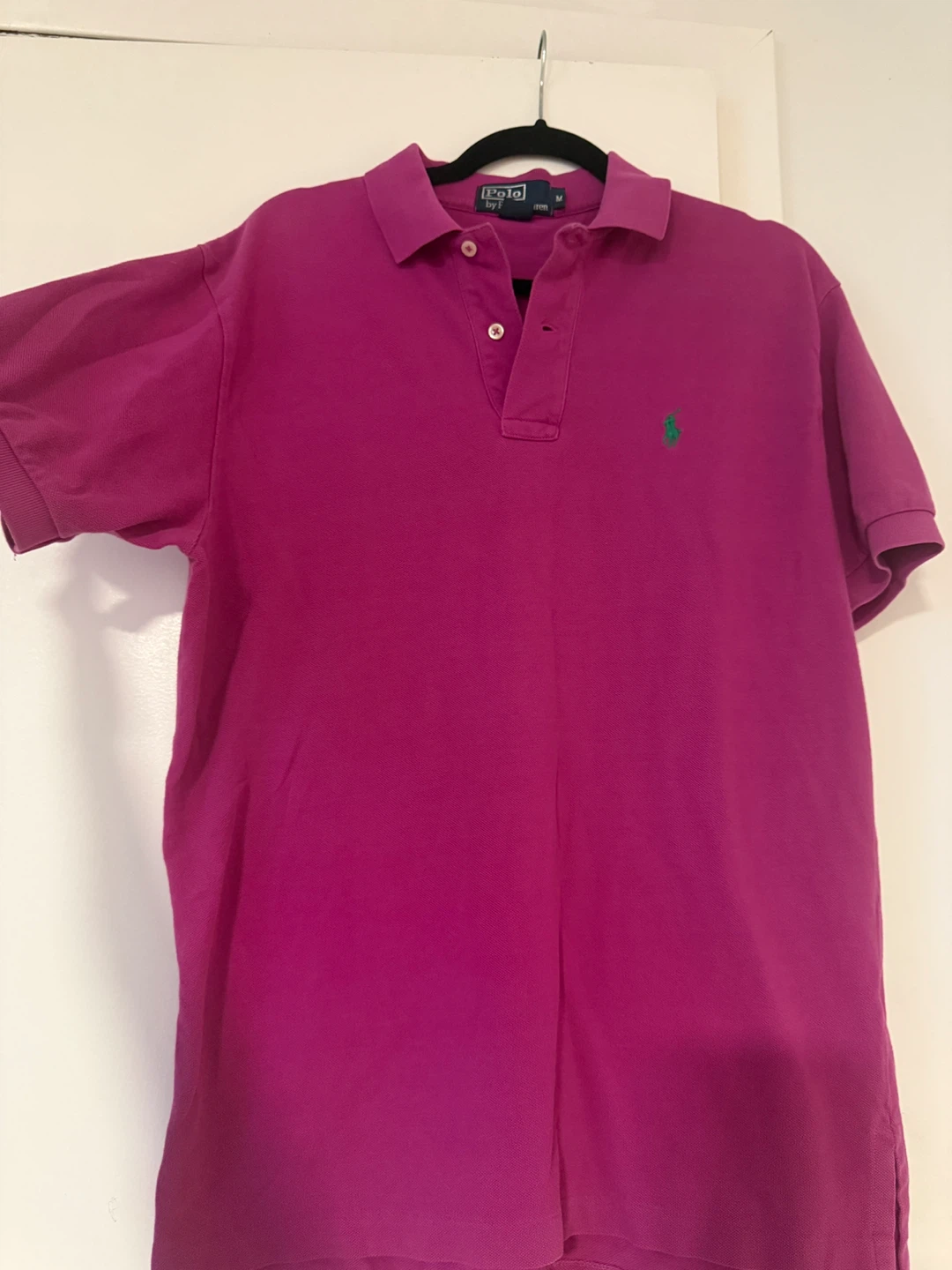 Polo Ralph Lauren Pink Cotton Short Sleeve Polo Shirt - Size M