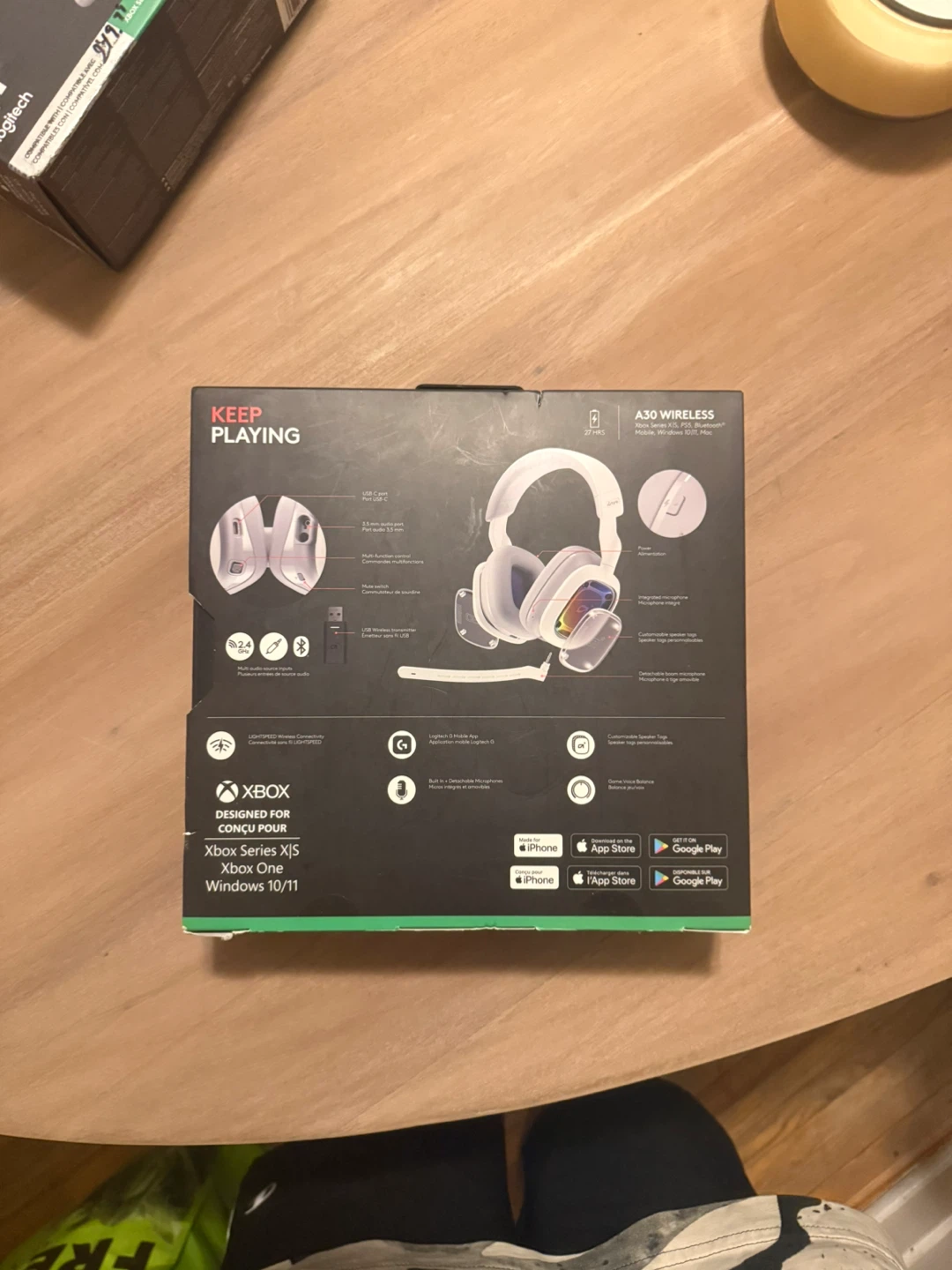 Logitech G A30 Wireless Gaming Headset - White/Purple - photo 2