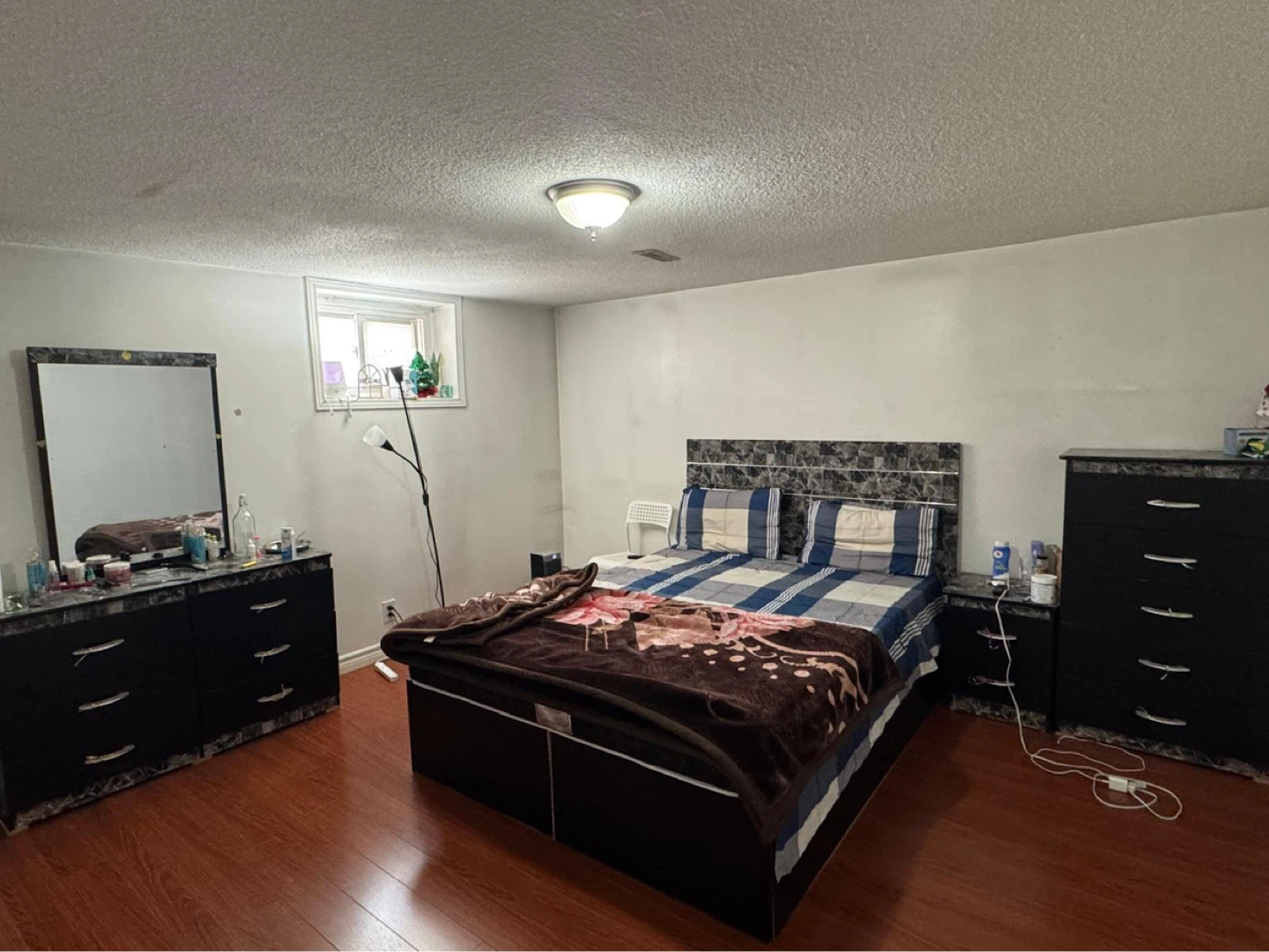 Bedroom Set - Bed Frame, Headboard, Dressers, and Nightstand