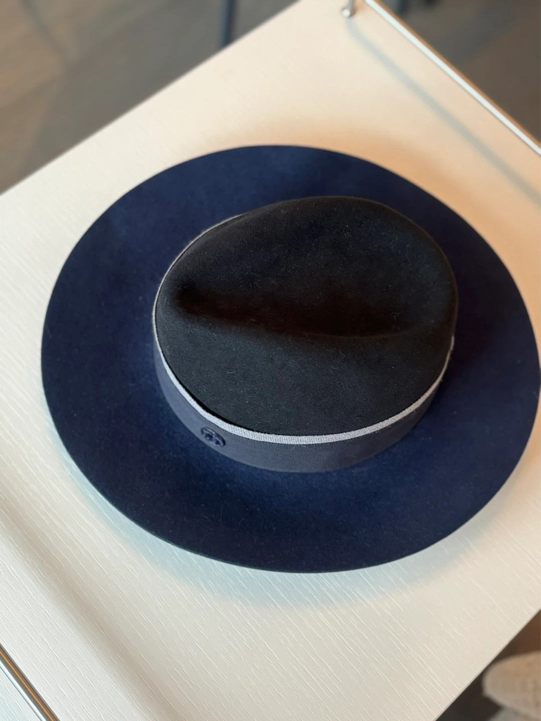 Maison Michel Wide-Brim Fedora Hat with Grey Band - photo 2