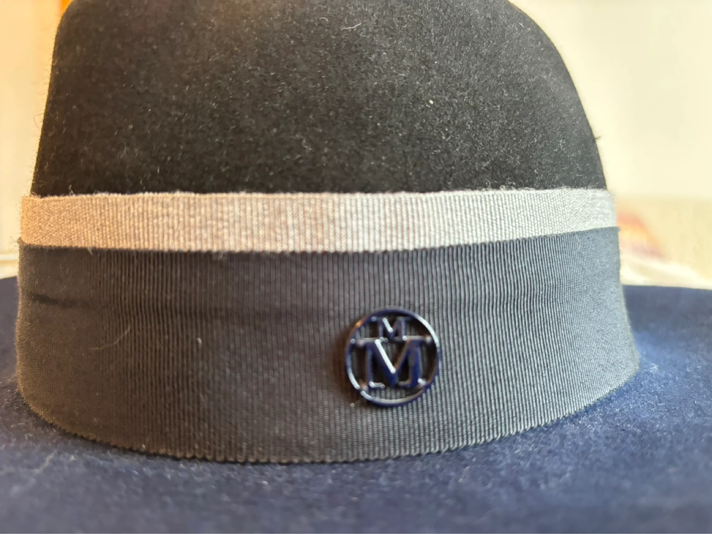Maison Michel Wide-Brim Fedora Hat with Grey Band - photo 4