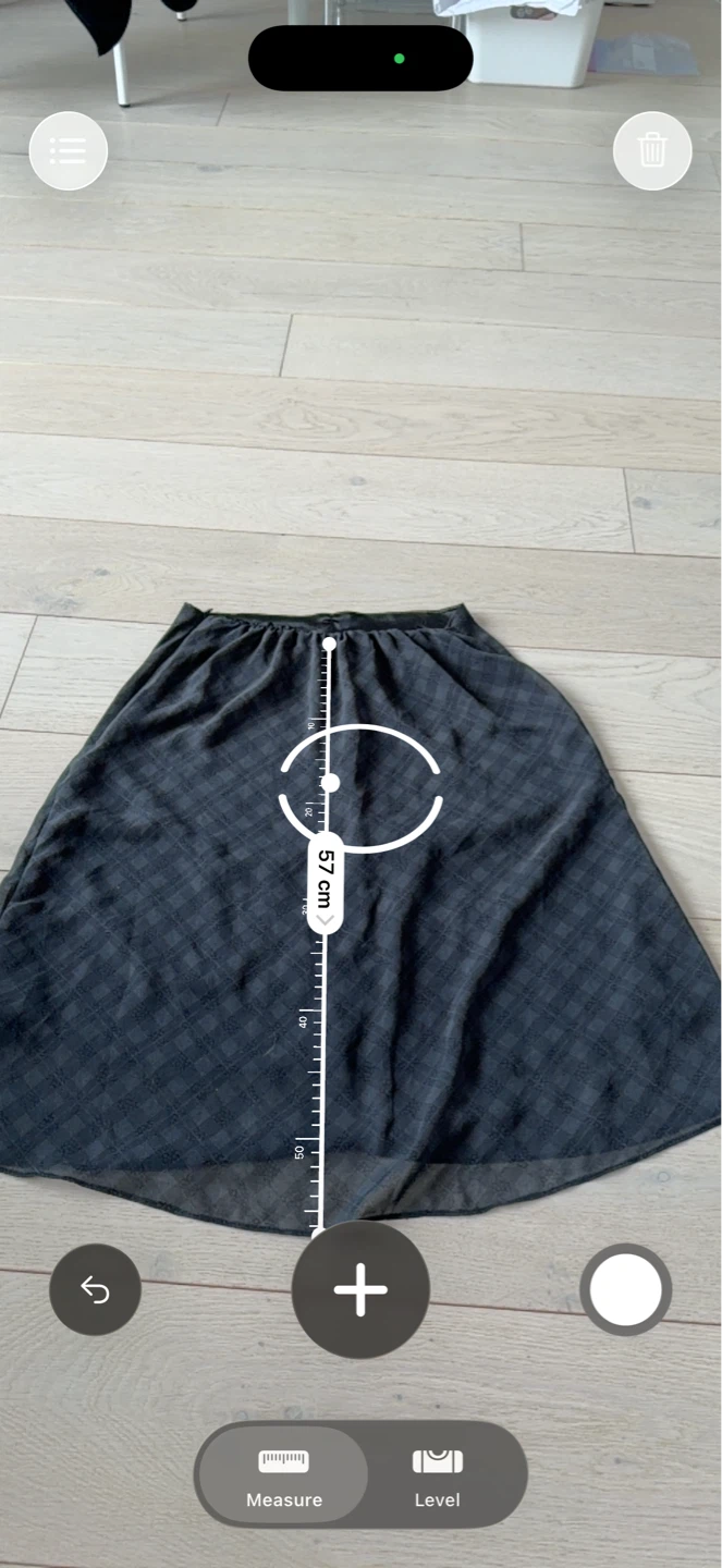 Charcoal Sheer Check Flare Skirt - photo 4