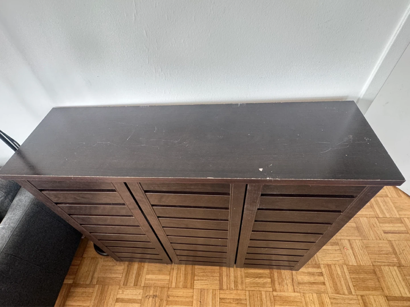 Dark Brown 3-Door Storage Cabinet - photo 2