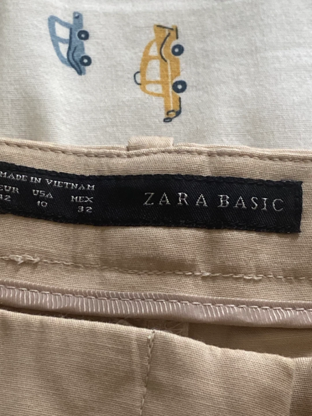 ZARA BASIC beige twill pants women's size 10 - photo 4