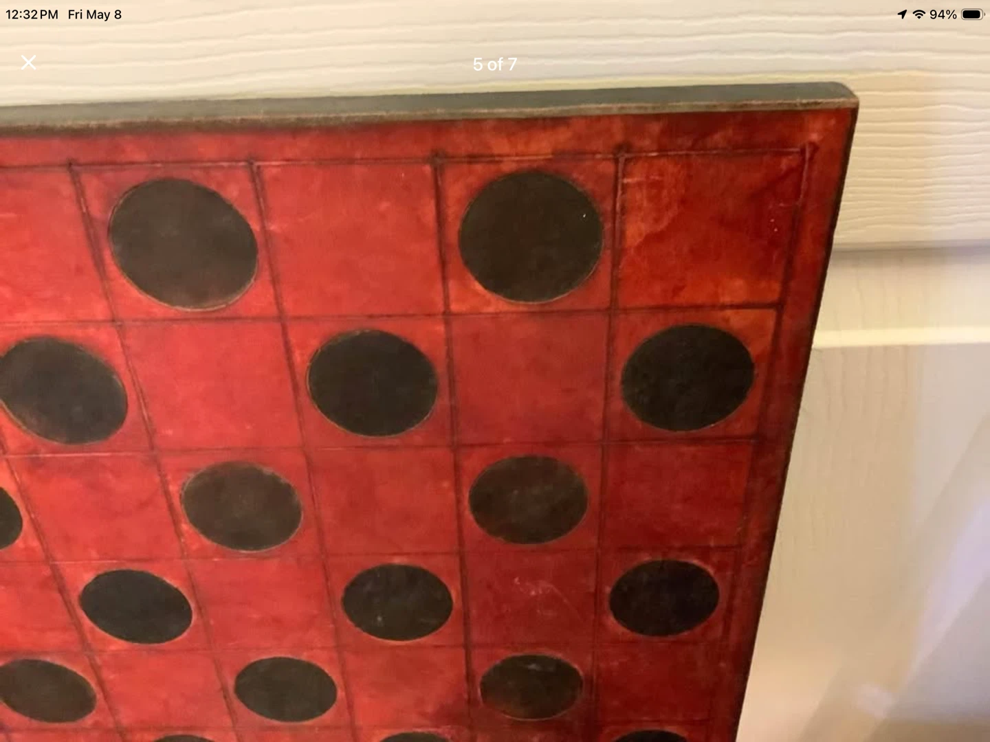 Unique Vtg Leather Hd Md Checkers/Chess Board 🐞 - photo 5