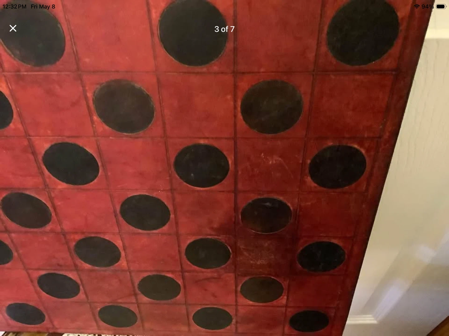 Unique Vtg Leather Hd Md Checkers/Chess Board 🐞 - photo 3