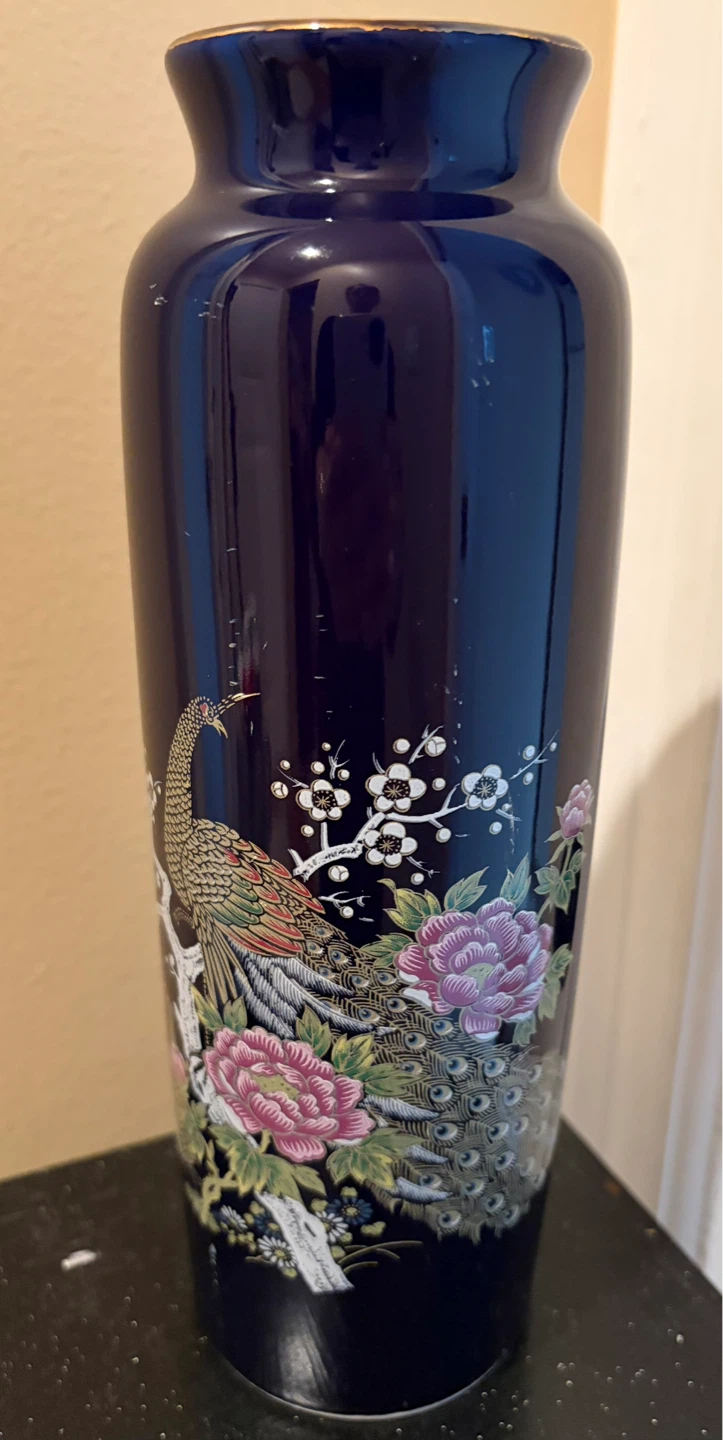 Apex Quality Blue Ceramic Peacock Vase - photo 5
