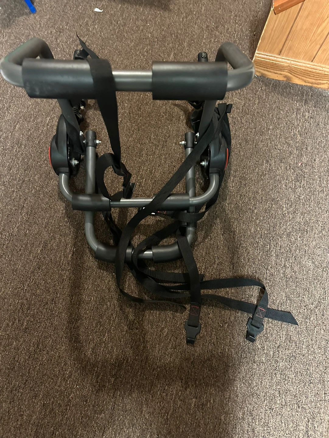 Foldable Bike Rack Carrier with Red Accent
