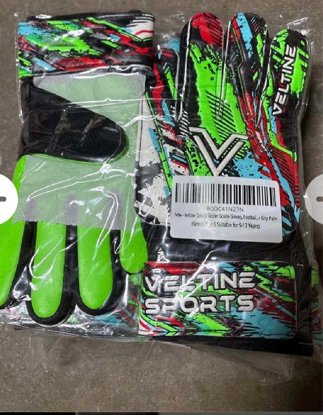 VELTINE Sports Soccer Goalie Gloves Size S - photo 2