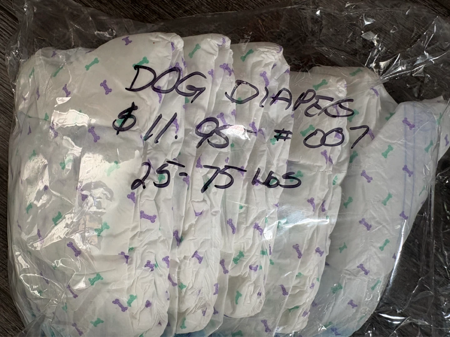 Dog Diapers - Size 25-75 lbs