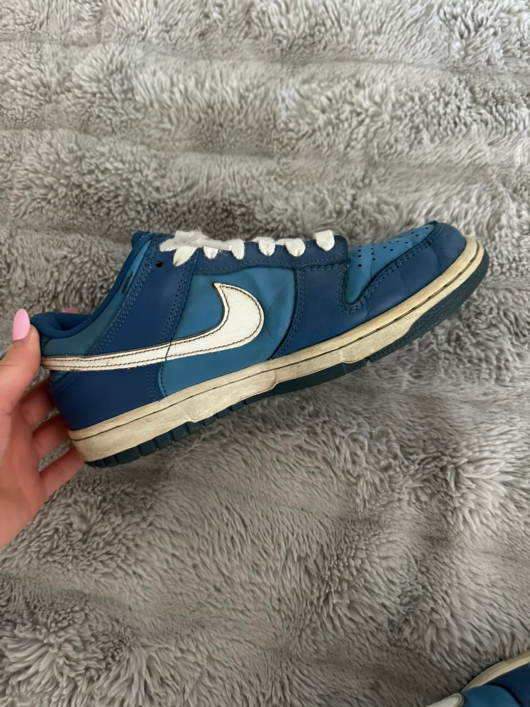 Nike Dunk Low Blue and White - photo 2