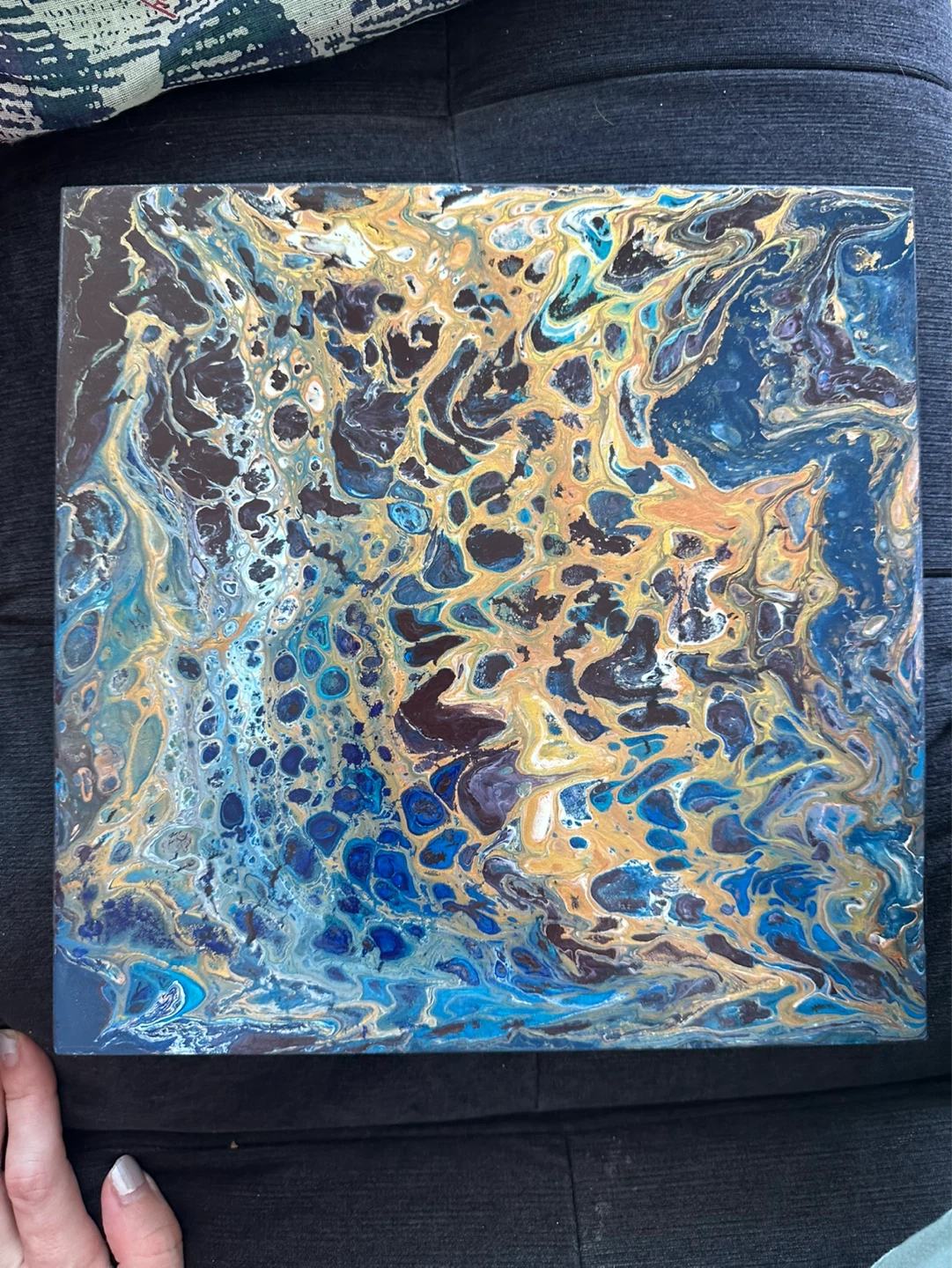 Abstract Pour Painting
