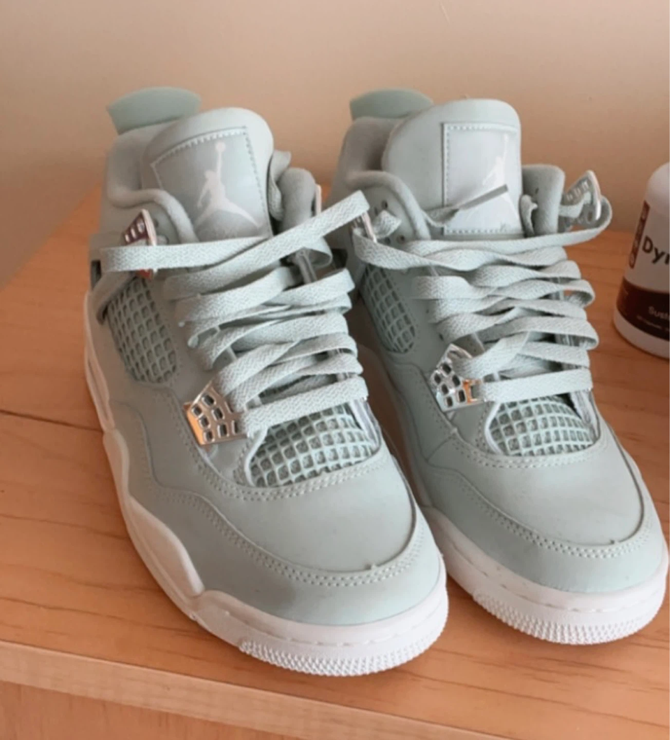 Air Jordan 4 Retro SE Shoes Light Green Size 5.5Y - photo 3