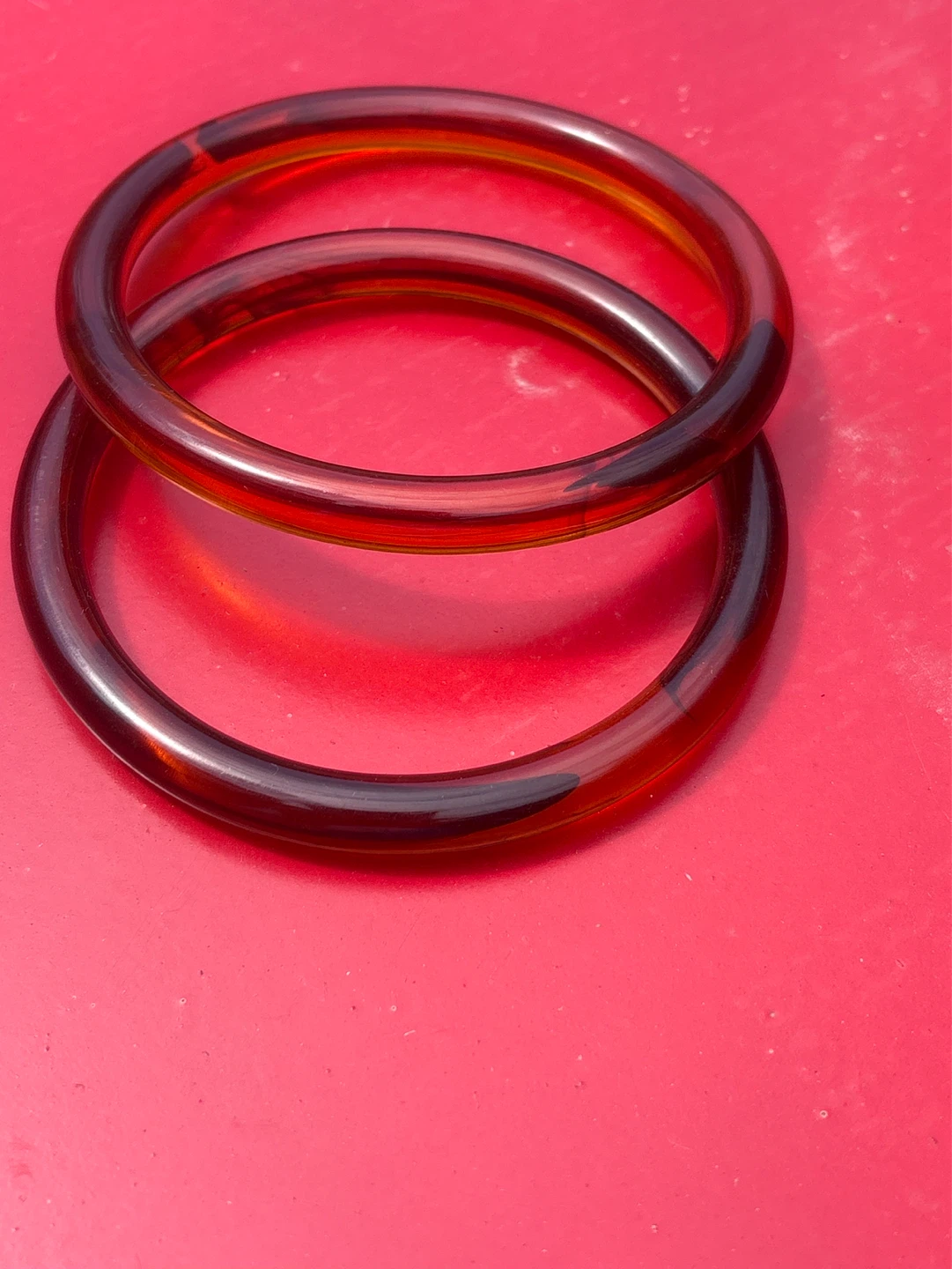 Amber coloured bangles (set of 2)