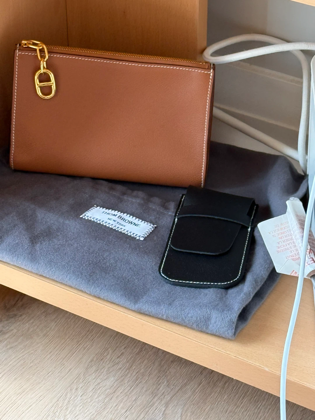 Thom Browne Leather Pouch and Cardholder