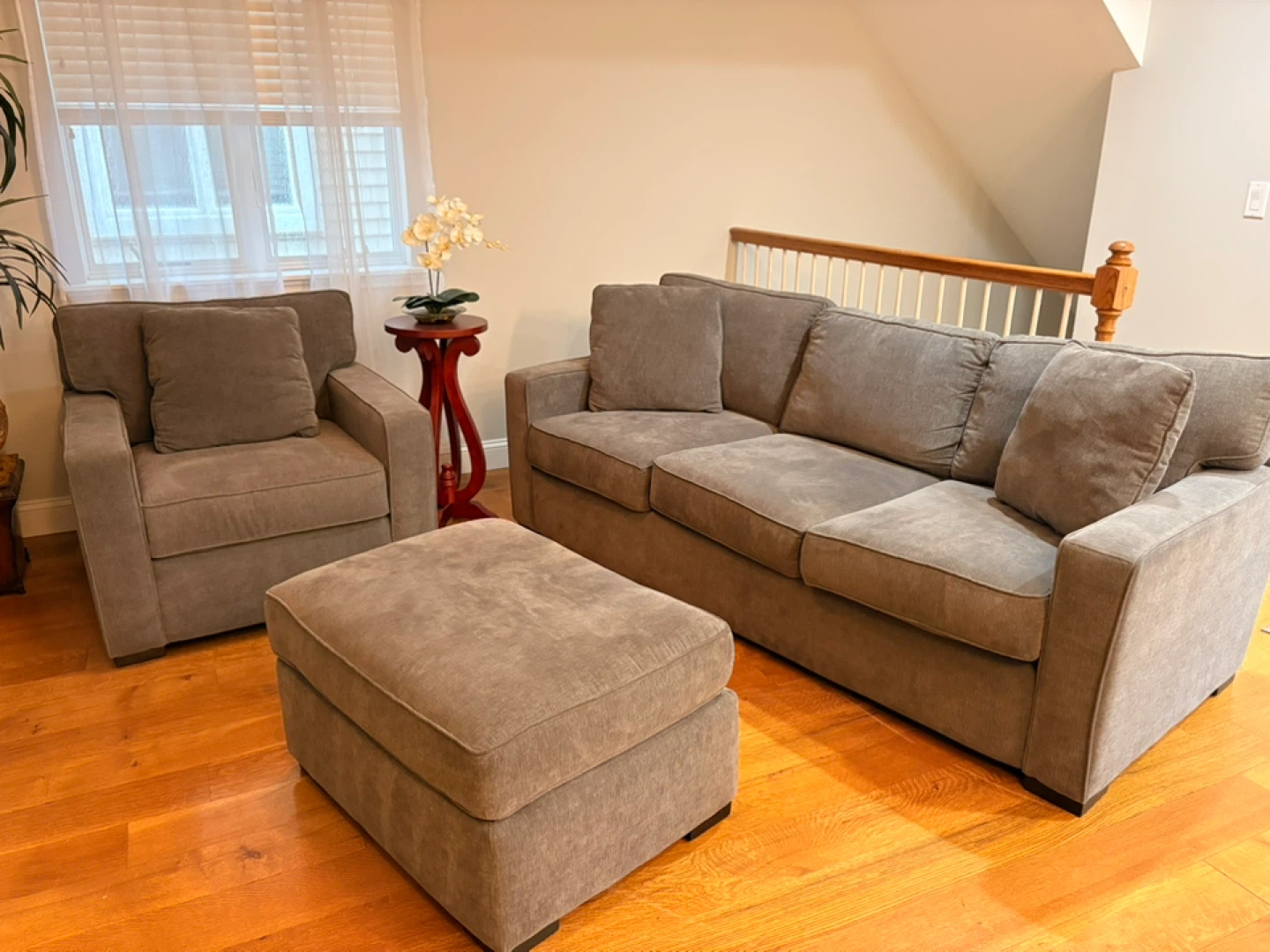 Gray Fabric Armchair