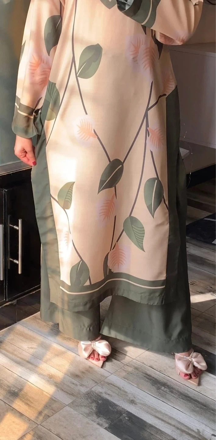 Women's Long Sleeve Kurta with Pants Set - photo 3