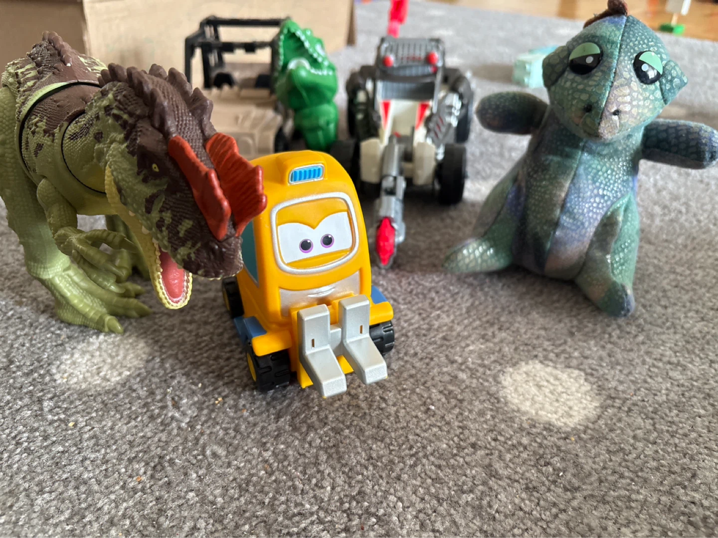 Toy Dinosaur and Vehicle Set