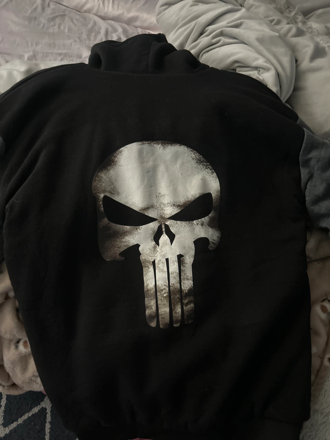 Men's Punisher Skull Zip-Up Hoodie - photo 3