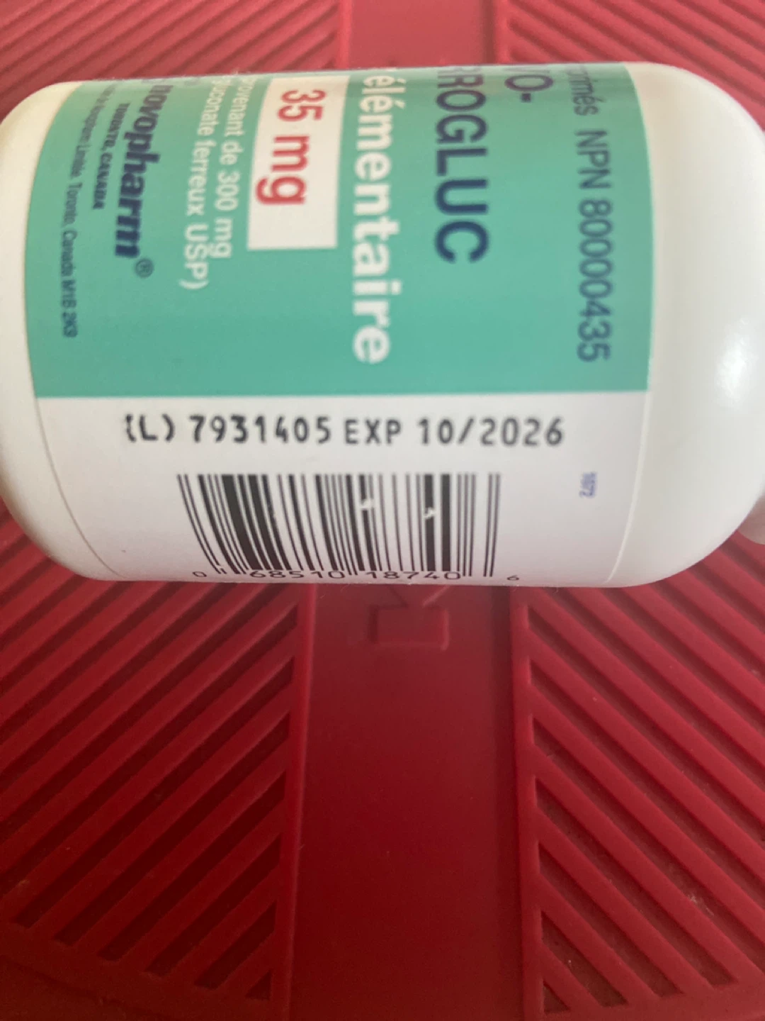 Novopharm Novo-Ferrogluc Elemental Iron 35 mg Tablets - photo 2
