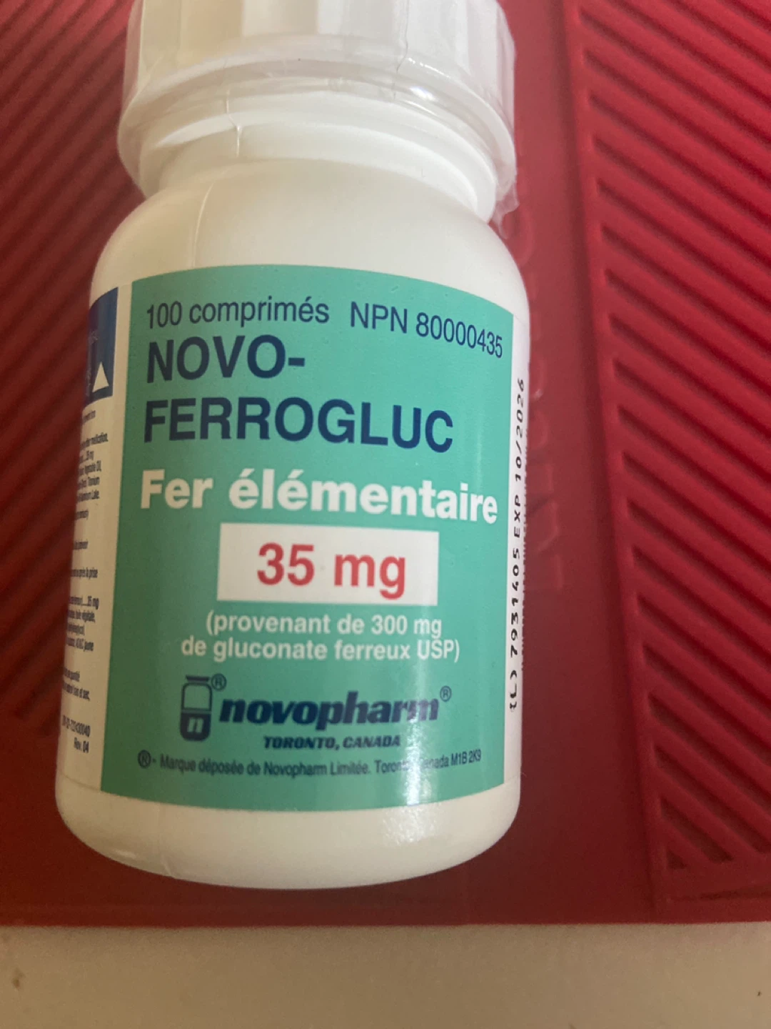 Novopharm Novo-Ferrogluc Elemental Iron 35 mg Tablets - photo 3