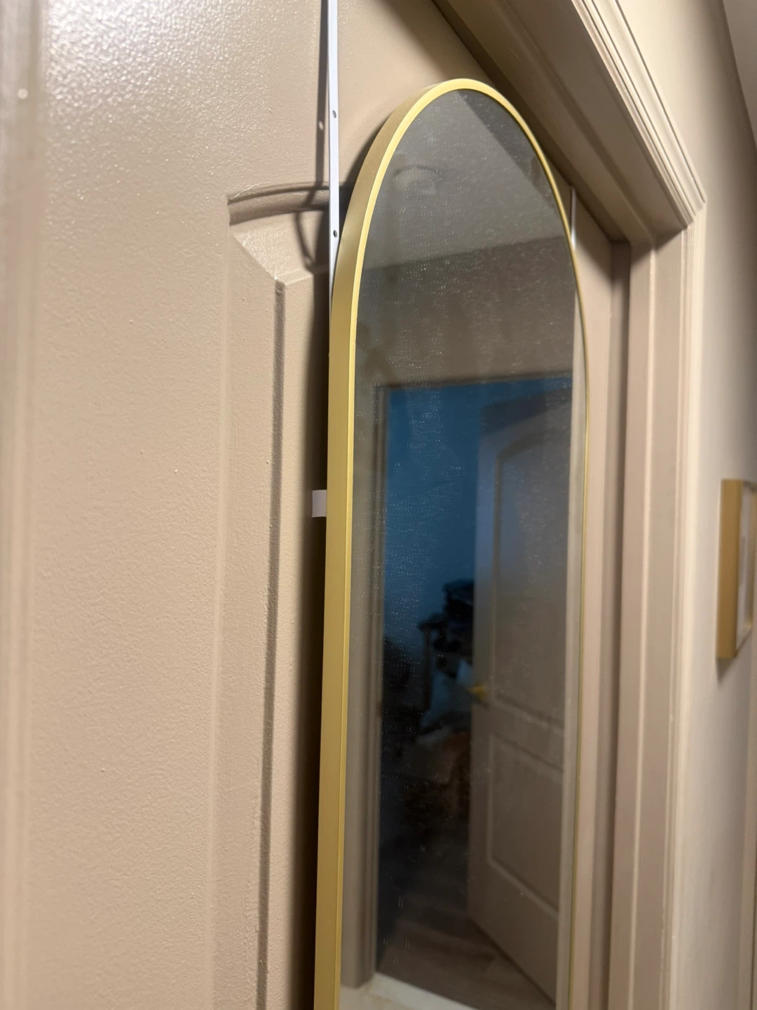 Arched Door Mirror - Gold Frame - 50.75" x 18.75" - photo 2