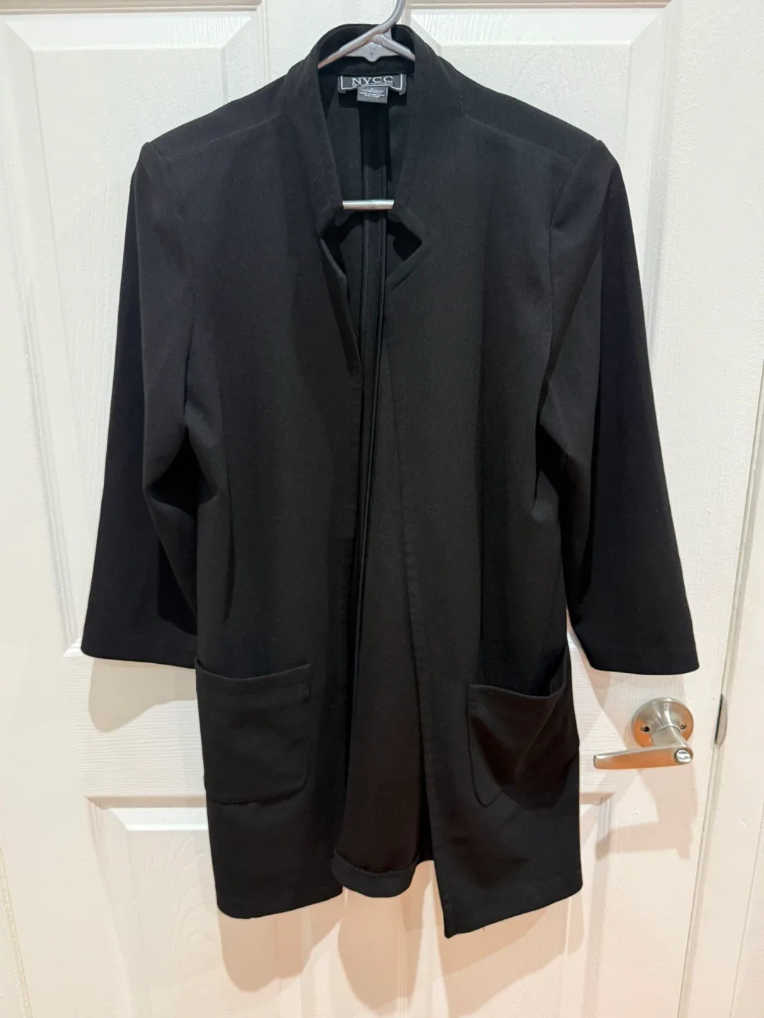Black Open Front Blazer