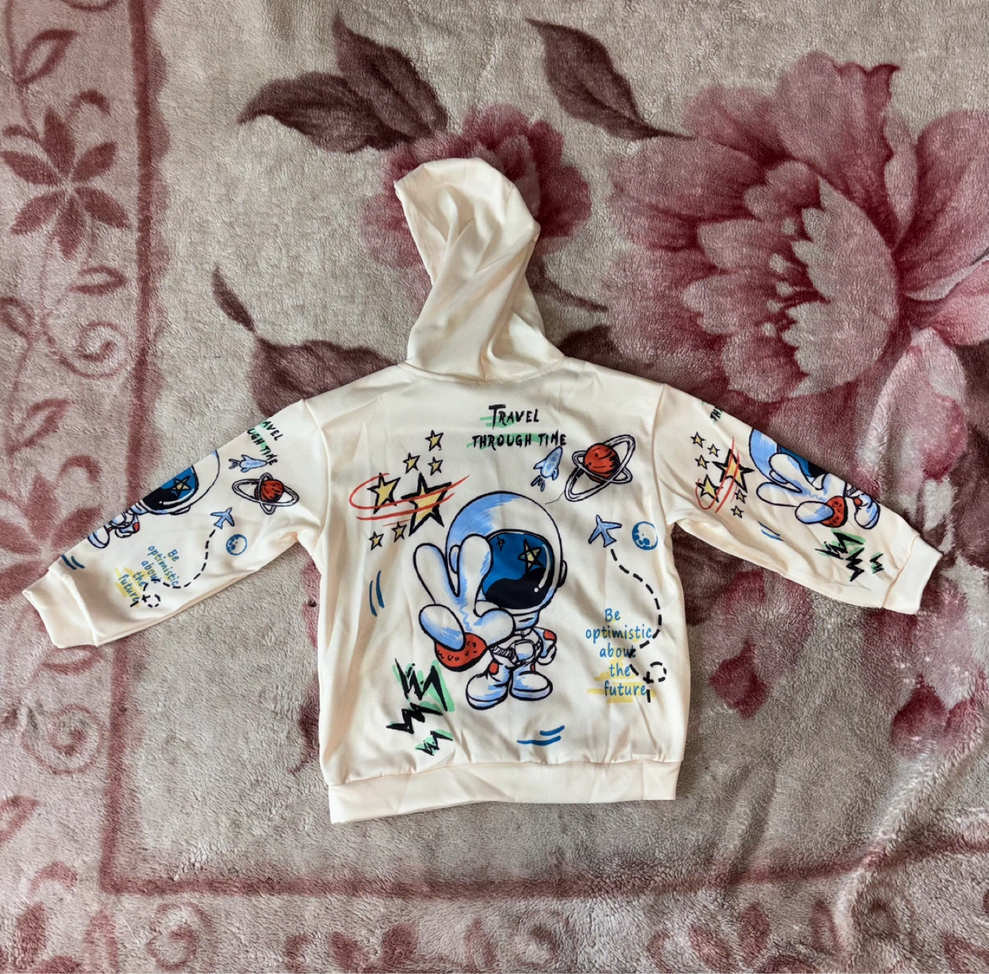 Kids Astronaut Hoodie 6Y Cream - photo 2