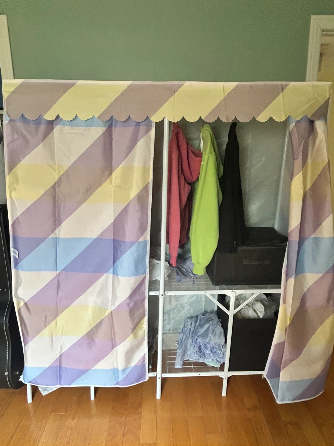Foldable Steel-Framed Portable Wardrobe / Closet Organizer - photo 2