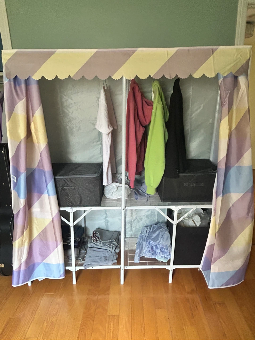 Foldable Steel-Framed Portable Wardrobe / Closet Organizer - photo 3