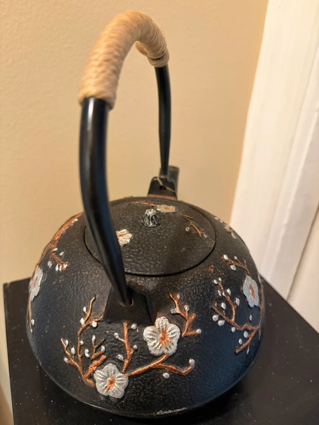 Cast Iron Teapot with Cherry Blossom Design - photo 3