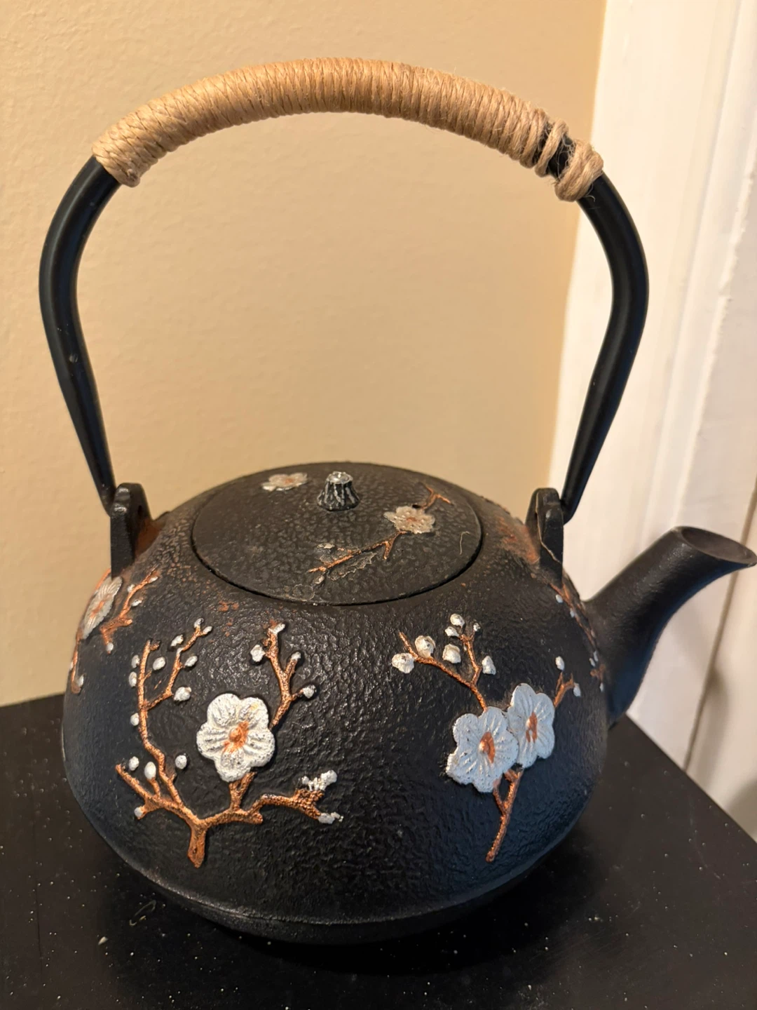 Cast Iron Teapot with Cherry Blossom Design - photo 5