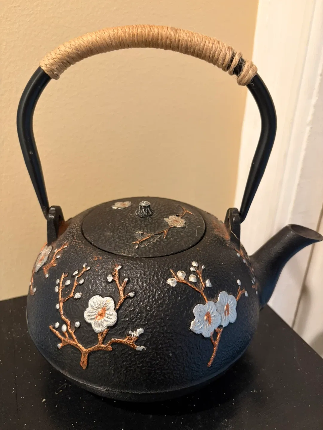 Cast Iron Teapot with Cherry Blossom Design - photo 5