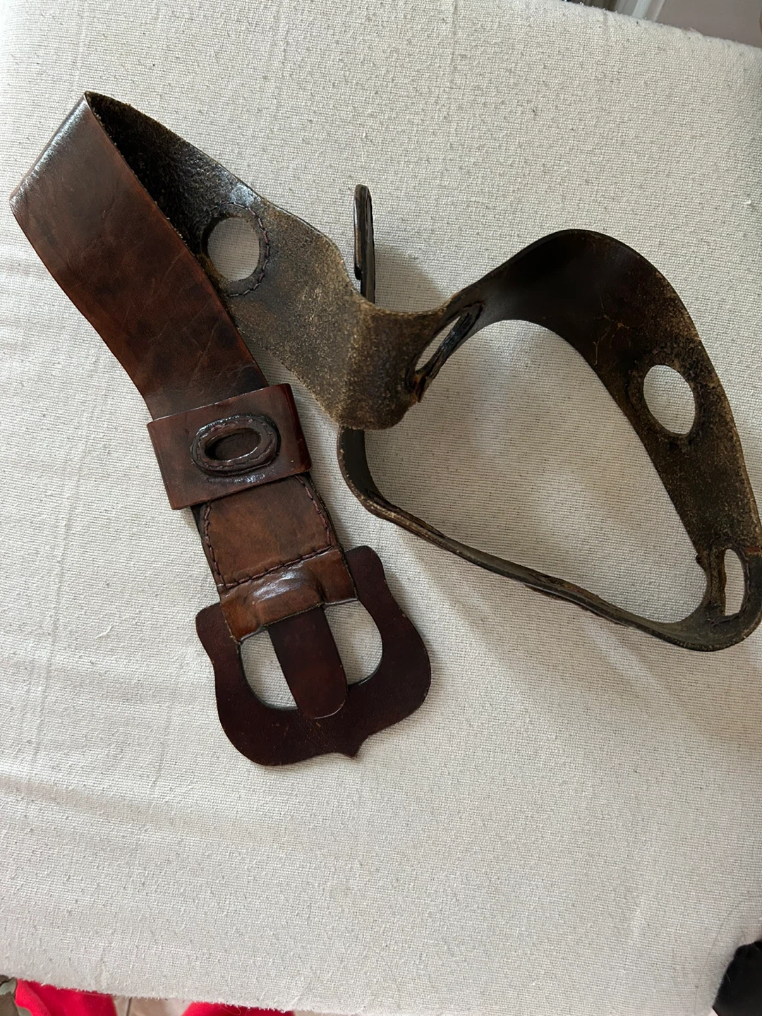 Brown Leather Belt with Ornate Buckle