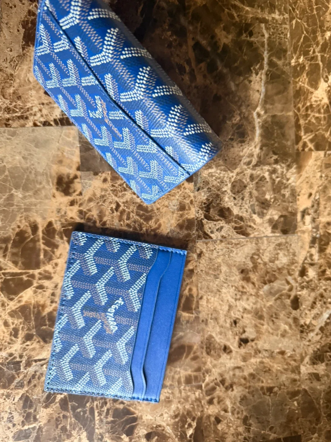Goyard Blue Card Holder & Pouch Set - photo 2