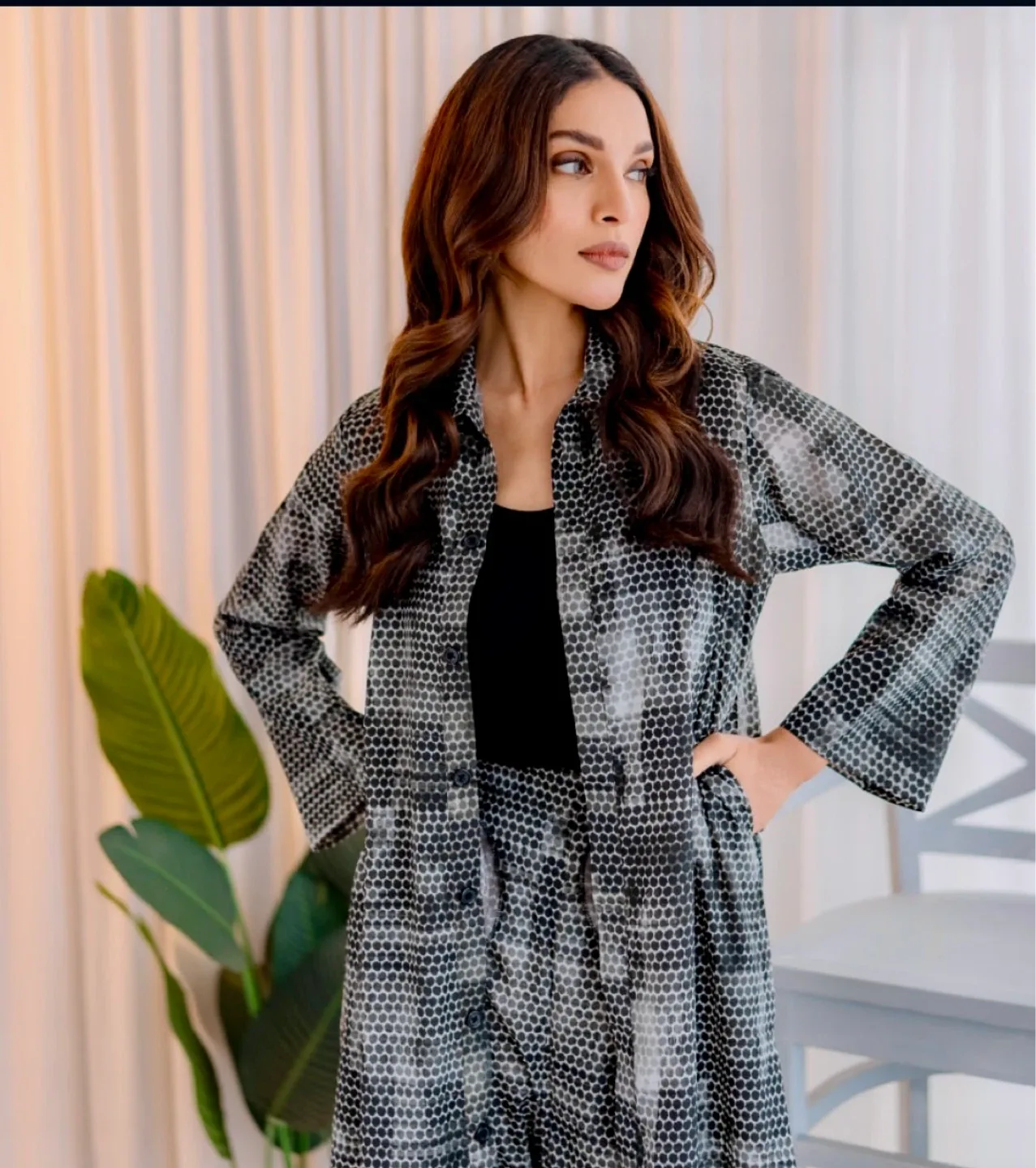 Women's Long Sleeve Button-Up Shirt Dress - photo 3