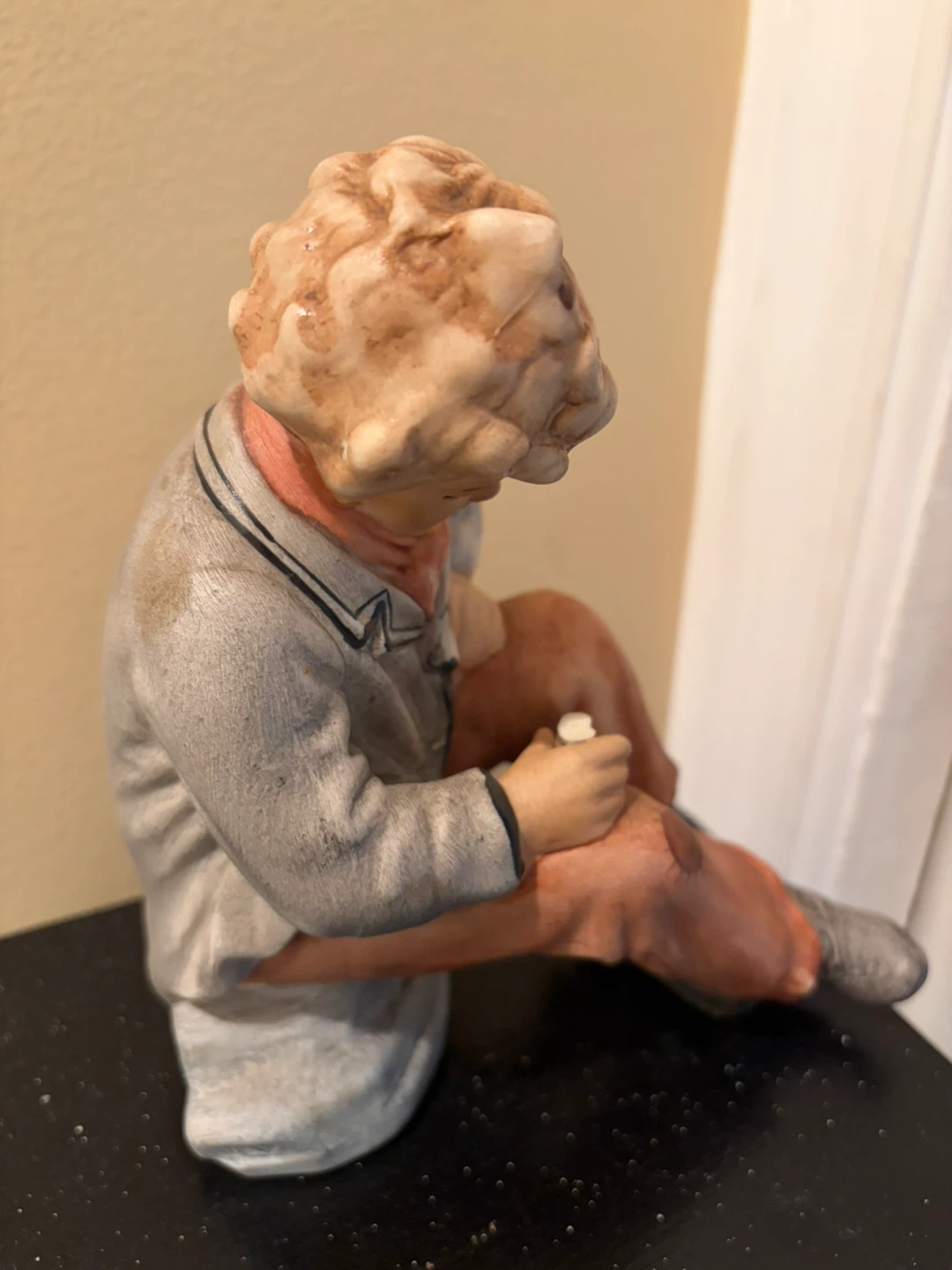 Boy with Dog Figurine - photo 2