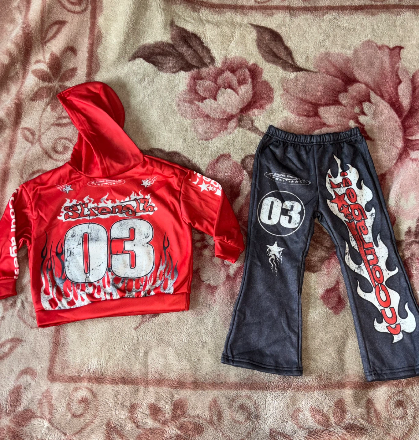 Shein 5Y Red Hoodie and Pants Set
