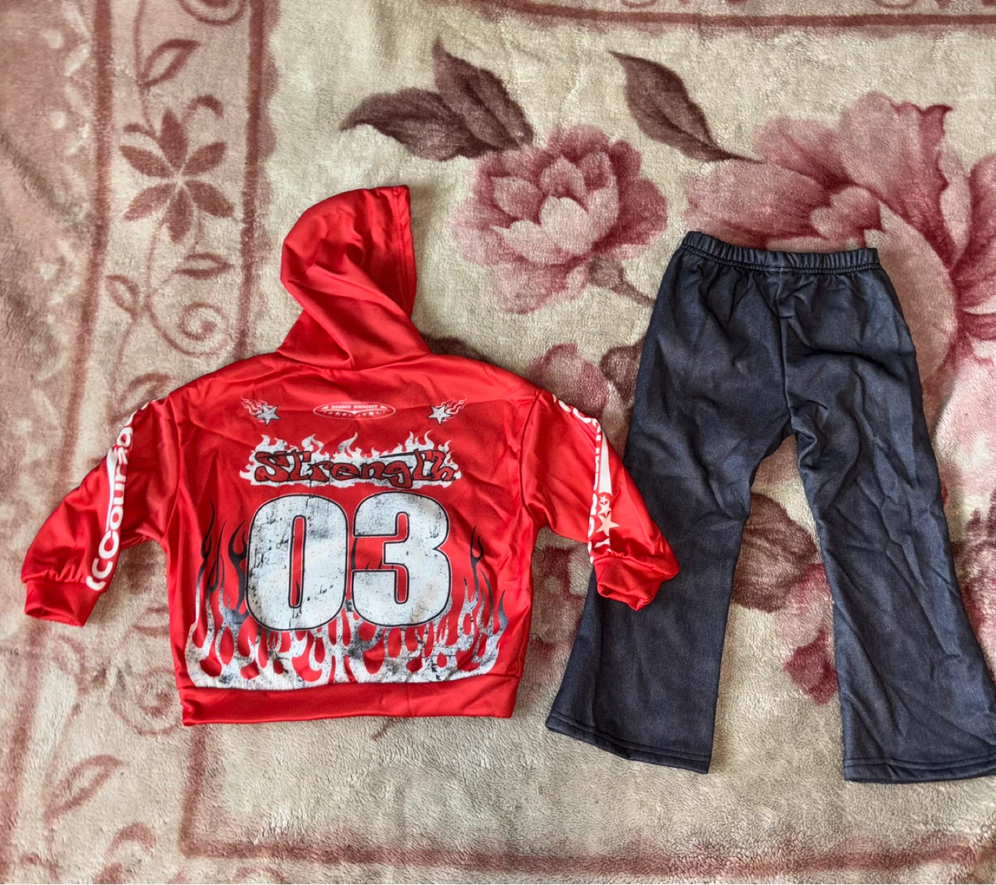 Shein 5Y Red Hoodie and Pants Set - photo 5