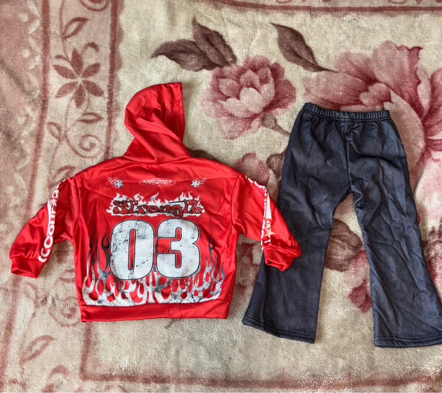 Shein 5Y Red Hoodie and Pants Set - photo 5
