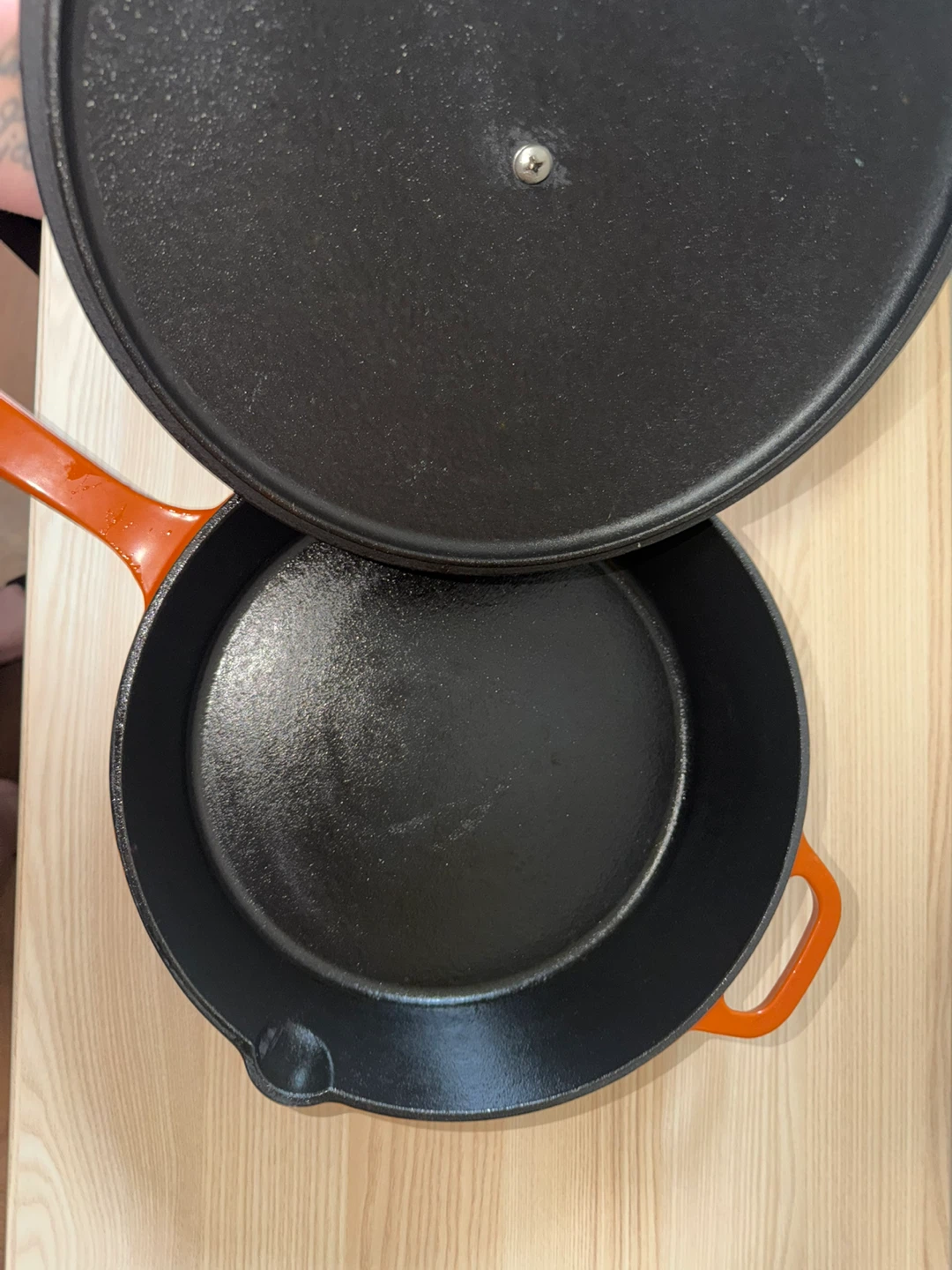 Brunton Orange Enamel Cast Iron Saucepan with Lid - photo 3